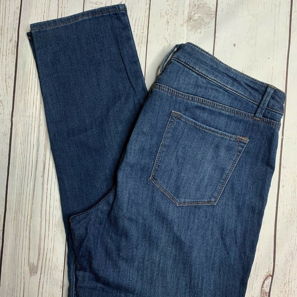 Sonoma Jeans Womens 16 Blue Denim Slim Straight Mid Rise